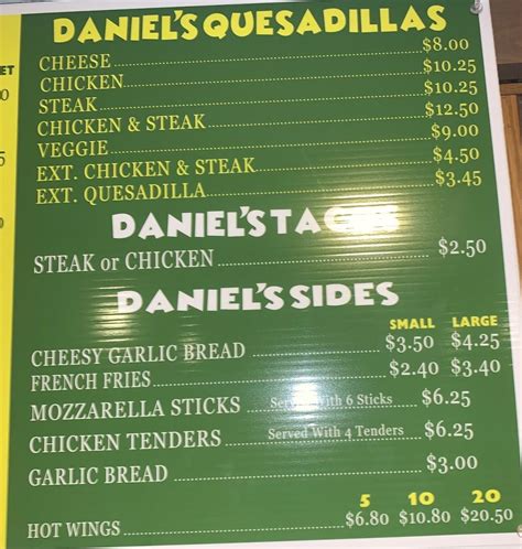 Daniels pizza manning sc - Tips. 1. Daniel's Pizza, located at 3 Main Street, Summerton, South Carolina, 29148, is a must-visit for pizza lovers in the area. 2. Specializing in delicious and authentic pizzas, Daniel's Pizza offers a diverse menu to cater to different tastes and preferences. 3. Whether you're a fan of classic Margherita or adventurous with toppings, their ... 